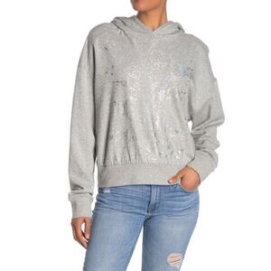 Socialite Gray Iridescent Snake Print Sweatshirt/Hoodie Size S NWOT Long Sleeve